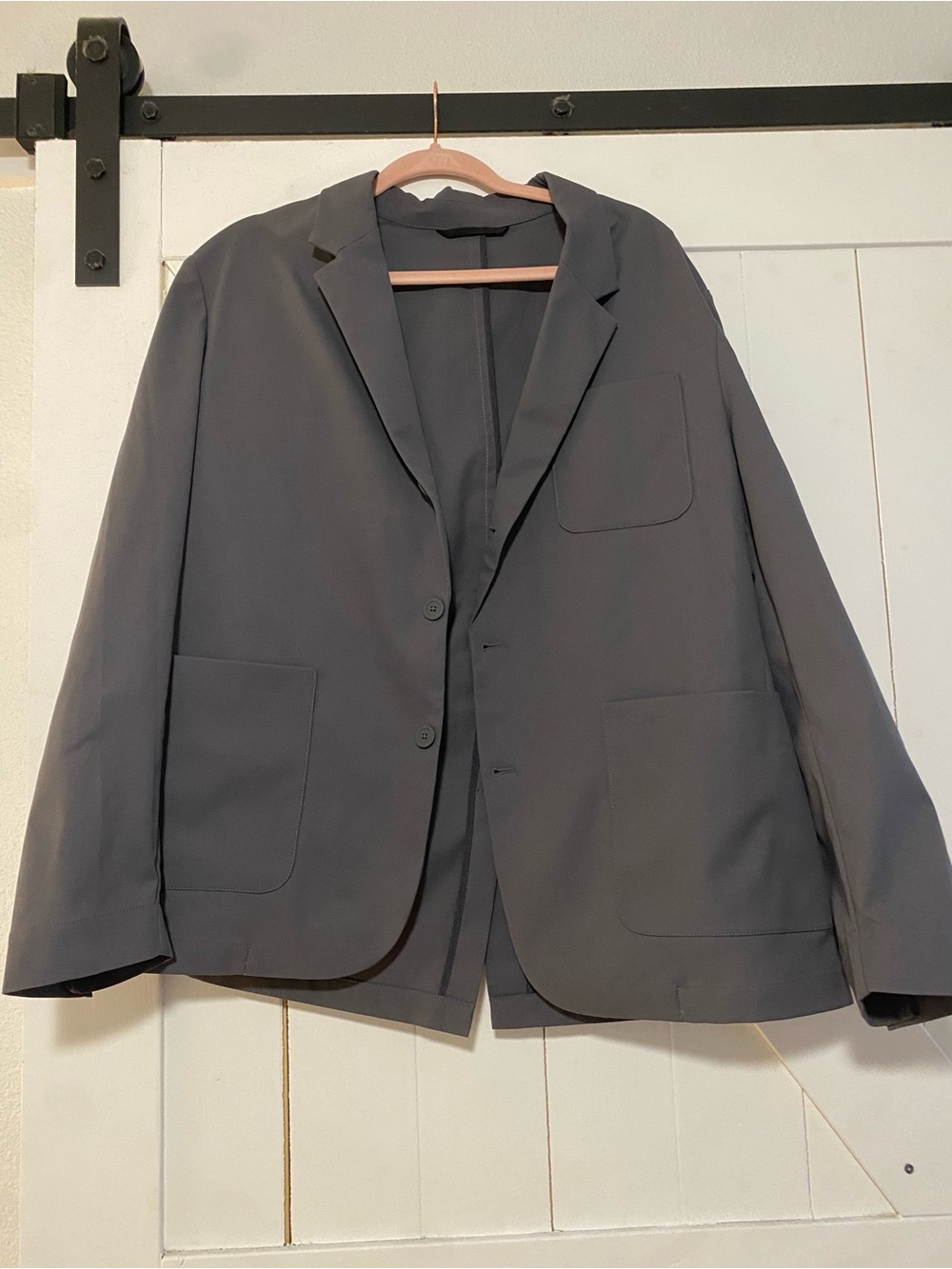 Men's Gray Casual Blazer Jacket - Versatile Everyday Layer